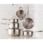 Nuvora Kitchen Classic 11-Piece 3-Ply Stainless Steel Cookware Set - Image 3
