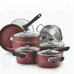 Nuvora Kitchen Classic 11-Piece Forged Aluminum Nonstick Cookware Set