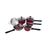Nuvora Kitchen Classic 11-Piece Forged Aluminum Nonstick Cookware Set - Image 4
