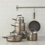Nuvora Kitchen Classic 12-Piece Champagne Bronze Nonstick Aluminum Cookware Set - Image 3