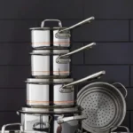 Nuvora Kitchen Professional 12-Piece 5-Ply Copper Core Stainless Steel Cookware Set