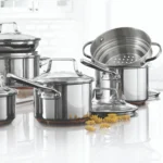 Nuvora Kitchen12-Piece 5-Ply Copper Core Stainless Steel Cookware Set - Image 2